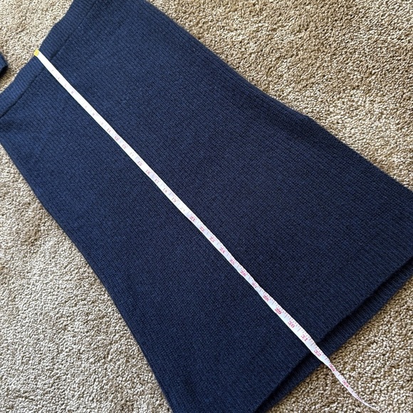 NWT White + Warren Cashmere Ribbed Shell Tank and Midi Pencil Skirt Set Navy - Picture 10 of 10